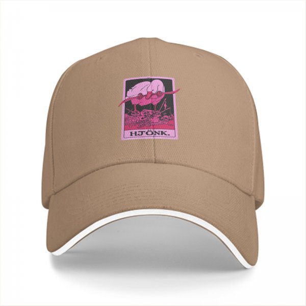 Black Baseball Cap With Pink Hjönk Tarot Style Duck Print