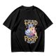 Olive t-shirt with funny pigeon pizza 'Give me food or I will poop' print