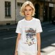 Olive t-shirt with 'If I seem a little strange that's because I am' penguin print