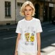 Olive T-shirt with Cute Pizza and Pineapple Cartoon Print