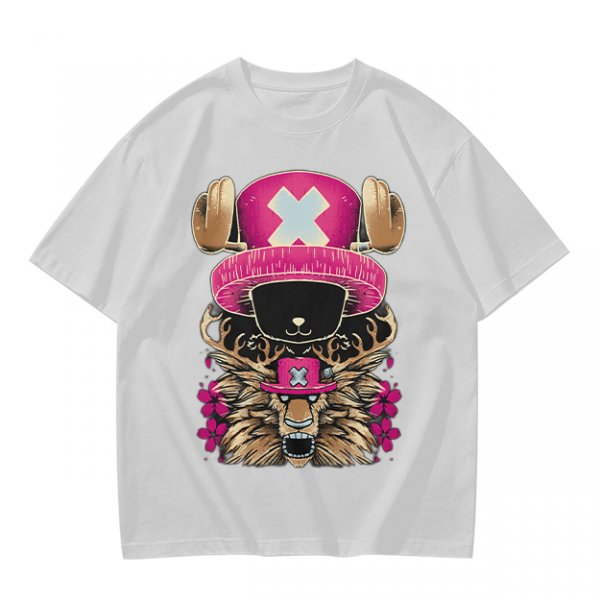 Olive T-Shirt with Tony Tony Chopper Lion Art Print