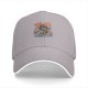 Black baseball cap with ocean wave and rocky graphic print