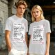 Christmas t-shirt with Santa's tariff excuse note print