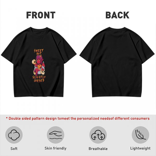 Sweet But Slightly Cursed Devil Girl Graphic T-Shirt