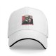 Black baseball cap with skeleton drinking coffee must drink coffee print