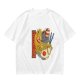 Olive T-Shirt With Ramen Bowl Graphic and Vertical Text Print