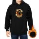 Black hoodie with coffin ghost floral 'Get In Loser' graphic