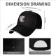 Black baseball cap with Totoro under cherry blossom tree print