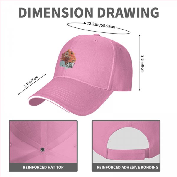 Black Baseball Cap With Elemental Fire And Water Art Print