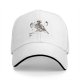 Black baseball cap with dancing skeleton graphic design
