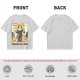 Olive T-shirt with Nunchuck Nun Action Graphic Print