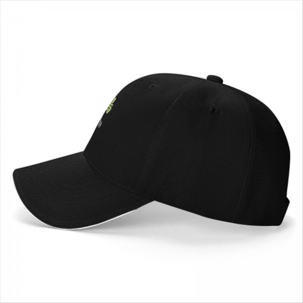 Black baseball cap with water-themed character graphic and Japanese text