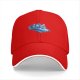 Black Baseball Cap With Blue Retro Car Graphic Print