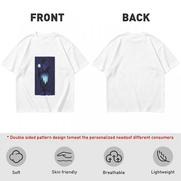 Olive T-Shirt With Mystical Maze Sorcerer Graphic Print