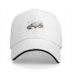 Black Baseball Cap With Playful Yawning Raccoon Graphic