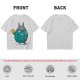 Totoro in Squid Game tracksuit holding umbrella honeycomb cookie t-shirt