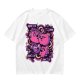 Olive T-shirt with playful bear-fruit graphic print