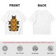 Olive Halloween T-Shirt with Stacked Jack-o'-Lanterns and Black Cats