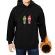 Black Hoodie With Cute Christmas Light Bulb Characters