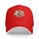 Black baseball cap with cute Christmas cat gingerbread print