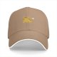 Black Baseball Cap With Cute Tabby Cat Graphic Print