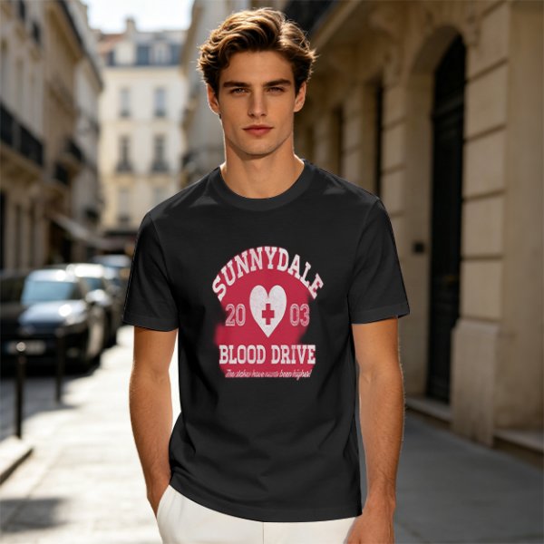 Sunnydale 2003 Blood Drive Themed Graphic T-Shirt