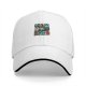 Black baseball cap with retro video game character grid print