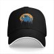 Black baseball cap with cookie monster godzilla and cookie print