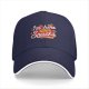 Black baseball cap with I'm here for the snacks graphic print