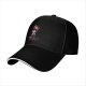Black baseball cap with 'I am at my LIMIT' and cartoon character print