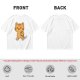 Olive T-Shirt With Cute Orange Tabby Cat Graphic