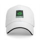 Black baseball cap with green 'DISOBEY' portrait graphic
