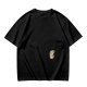 Olive Green Oversized T-Shirt With Stacked Teacup Graphic