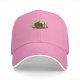 Black Baseball Cap With Distressed Mushroom Forest Graphic