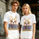 Olive t-shirt with corgi graphic and 'I'll Be Watching You' snack quote