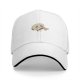 Black Baseball Cap With Cute Cartoon Character Holding A Tube Print