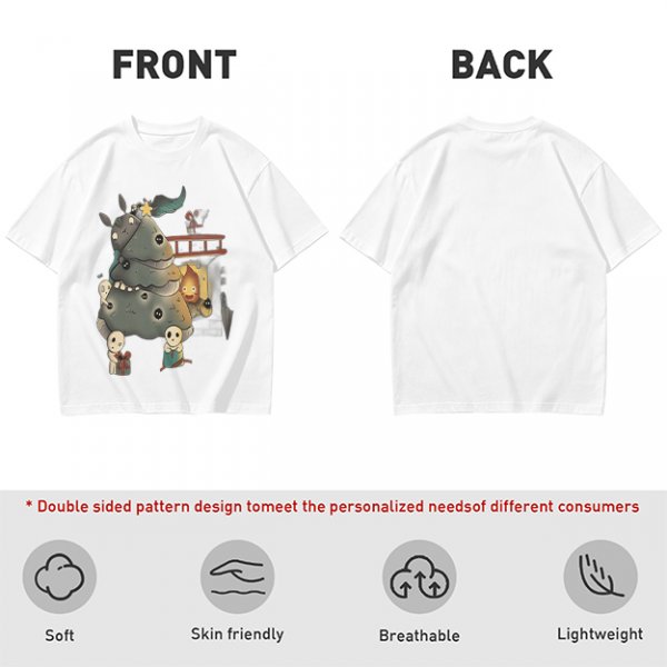 Studio Ghibli Fantasy Creature Graphic T-Shirt Design