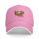 Black baseball cap with heart shaped food print design
