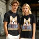 Olive t-shirt with corgi graphic and 'I'll Be Watching You' snack quote