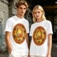 Olive T-Shirt Featuring Calcifer and Soot Sprites Artwork