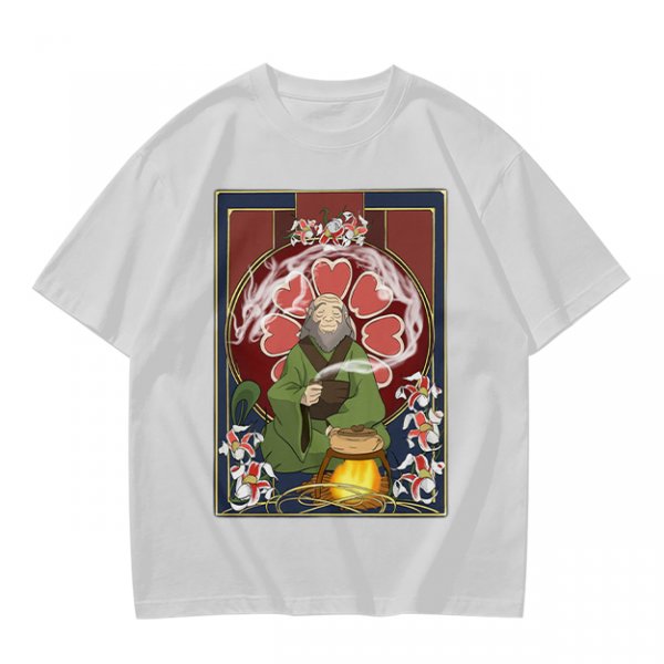 Olive Green T-Shirt Featuring Iroh from Avatar: The Last Airbender