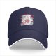 Black baseball cap with cute dinosaur dessert graphic print