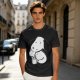 Olive Green T-Shirt With Cartoon Dog Holding Hot Drink Graphic