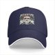 Black Baseball Cap With Rock Santa Festive Christmas Print