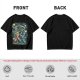 Olive T-shirt with Starry Night Style He-Man vs Skeletor Art
