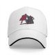 Black baseball cap with Superman and Batman shadow graphic