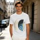 Olive T-Shirt with Crescent Moon London Skyline Flying Figures Print