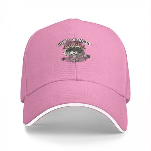 Don't Stress Raccoon Meditating Baseball Cap