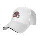 Black Baseball Cap with Tropical Beach Themed Graphic Print