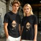 Olive T-shirt with Cute Grim Reaper Skull Graphic